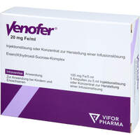 Venofer 20 mg Fe/ml Injektionslösung Ampullen, 5x5 ml, Axicorp Pharma B.V.