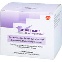 Seretide 50 ug/250 ug Diskus Einzeldos.Inhal.-Plv., 3x60 Stk., kohlpharma GmbH
