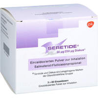 Seretide 50 ug/250 ug Diskus Einzeldos.Inhal.-Plv., 3x60 Stk., kohlpharma GmbH