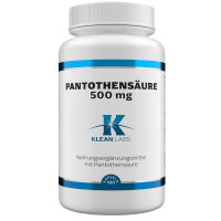 Pantothensäure (B5) 500 mg KLEAN LABS, 100 st, Supplementa GmbH