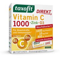 taxofit Vitamin C 1000 Direktgranulat + Zink + D3, 20 st, MCM KLOSTERFRAU Vertr. GmbH