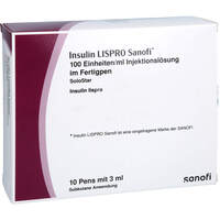 Insulin Lispro Sanofi 100 E/ml Inj.-Lsg.Fertigpen, 10x3 ml, kohlpharma GmbH