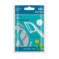 miradent Zahnpick Zahnseide 2in1 Minze, 40 st, Hager Pharma GmbH