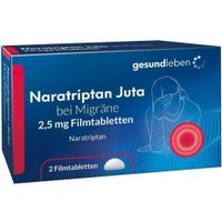 Naratriptan Juta bei Migr&auml;ne 2.5mg Filmtabletten, 2 st, Alliance Healthcare Deutschland GmbH