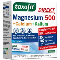 taxofit Magnesium 500 + Calcium + Kalium Direkt, 20 Stk., MCM KLOSTERFRAU Vertr. GmbH