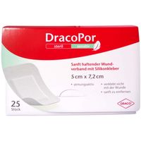 DRACOPOR sensitiv 5x7.2 cm steril m.Silikonkleber, 25 st, Dr. Ausb&uuml;ttel GmbH & Co. KG