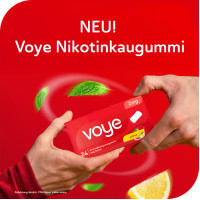 Voye Citrus 2mg wirkstoffhalt. Kaugummi m. Nikotin, 24 Stk., Fertin Pharma A/S