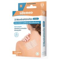 Lifemed Wundnahtstreifen weiss, 10 st, Lifemed GmbH