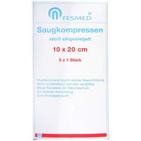 Saugkompresse steril FESMED 10x20 cm, 5x1 st, Fesmed Verbandmittel GmbH