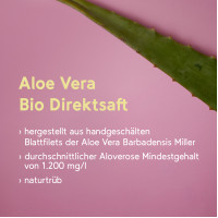 aloefit Bio Aloe Vera Direktsaft, 500 ml, Rainbow Gesellschaft fr Naturprodukte mbH