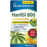 Klosterfrau Hanf&ouml;l 800mg + Goldmohn, 30 st, MCM KLOSTERFRAU Vertr. GmbH