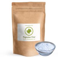 Magnesium Citrat Pulver, 500 g, vitalundfitmit100 GmbH