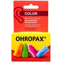 OHROPAX COLOR SCHAUMSTOFF IN-Ohr St&ouml;psel, 8 Stk., Ohropax GmbH