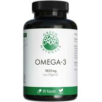 GREEN NATURALS Omega-3 Kapseln 1835mg vegan + DHA, 80 st, Heilpflanzenwohl GmbH