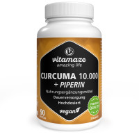 Curcuma 10000 + Piperin hochdosiert vegan, 90 st, Vitamaze GmbH