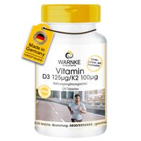 Vitamin D3 125ug/ K2 100ug, 120 st, Warnke Vitalstoffe GmbH