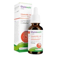 GLYCOWOHL Vitamin D3 1000 I.E. + K2 30 ug Tropfen, 20 ml, Heilpflanzenwohl GmbH