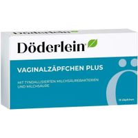 D&Ouml;DERLEIN Vaginalz&auml;pfchen PLUS Milchs&auml;ure+Laktobaz, 10 st, Heilpflanzenwohl GmbH