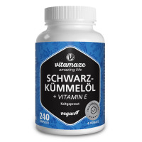 Schwarzkümmelöl Kapseln + Vitamin E, 240 st, Vitamaze GmbH