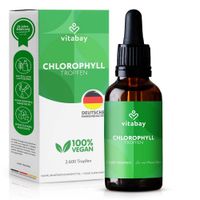 Chlorophyll aus Alfalfa und Chlorella vegan, 100 ml, Vitabay CV