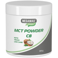 MCT-Öl Powder C8 - Reines veganes Keto Pulver, 300 g, Megamax B.V.