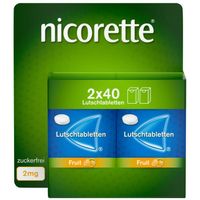 Nicorette Fruit 2 mg Lutschtabletten gepresst, 80 st, Kenvue Germany GmbH (OTC)
