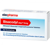 Bisacodyl elac 5 mg magensaftresistente Tabletten, 20 st, ELAC Pharma GmbH