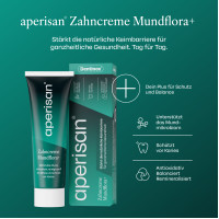 Aperisan Zahncreme Mundflora+, 75 ml, Dentinox Gesellschaft f&uuml;r pharmazeutische Pr&auml;parate