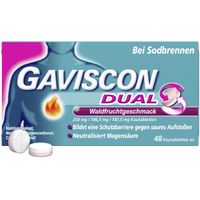 GAVISCON DUAL Waldfrucht 250 mg/106.5 mg/187.5 mg, 48 st, Reckitt Benckiser Deutschland GmbH