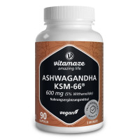Ashwagandha KSM-66 600mg Extrakt hochdosiert vegan, 90 st, Vitamaze GmbH