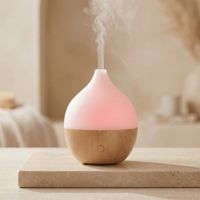 Aroma Diffuser f&uuml;r &Auml;therische &Ouml;le LED Holz Wei&szlig;, 1 st, Casida GmbH