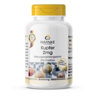 Kupfer 2 mg, 250 st, Warnke Vitalstoffe GmbH