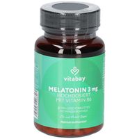 Melatonin hochdosiert 3 mg + Vitamin B6 vegan, 120 st, Vitabay CV