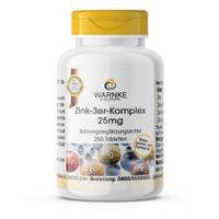 Zink 3er-Komplex 25 mg, 250 st, Warnke Vitalstoffe GmbH