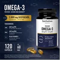 Sanhelios Premium Omega-3 Kapseln, 120 Stk., Hansa Naturheilmittel GmbH