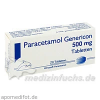 Paracetamol Genericon 500mg, 20 Stück, Genericon Pharma Gesellschaft m.b.H.