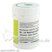 Adler Schüssler Salze Nr. 10 Natrium sulfuricum D6, 100 Gramm, Adler Pharma Produktion und Vertrieb GmbH