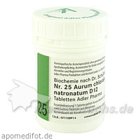 Adler Sch&uuml;ssler Salze Nr. 25 Aurum chloratum D12, 100 g, Adler Pharma Produktion und Vertrieb GmbH