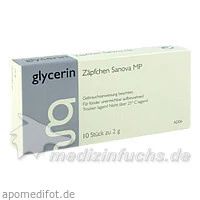Glycerin Zäpfchen Sanova 2 g, 10 Stück, 