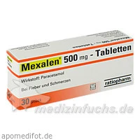 Mexalen® 500 mg-Tabletten, 30 Stück, ratiopharm Arzneimittel Vertriebs-GmbH