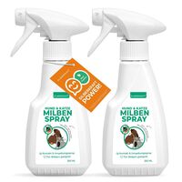 SILBERKRAFT Milbenspray Hunde & Katzen, 2x250 ml, Silberkraft