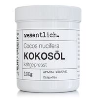 wesentlich. Kokosöl, kaltgepresst 100 g, 100 G, wesentlich.