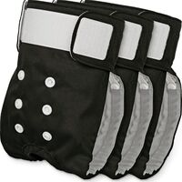 HUND IST KÖNIG® Windeln für Hündinnen, saugstarke Windeln, 3-Fach justierbar für festen Sitz, 3 st, HUND IST KÖNIG