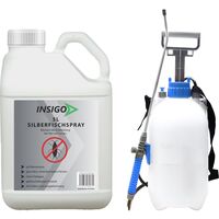 INSIGO Silberfischspray mit 5L Drucksprüher, 5 l, INSIGO