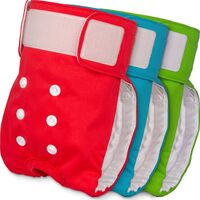 HUND IST KÖNIG® Windeln für Hündinnen, saugstarke Windeln, 3-Fach justierbar für festen Sitz, 3 st, HUND IST KÖNIG