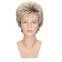 Perücke Mia von Lofty in Perlblond dunkler Ansatz, 1 st, Lofty