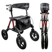 Premium Outdoor Rollator TABAS S Luftbereift Rot, 1 st, LÖSCH REHA