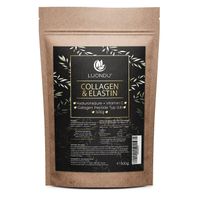 Kollagen Pulver mit Elastin, Hyaluron, Vitamin C von Luondu 500 g, 500 g, Luondu