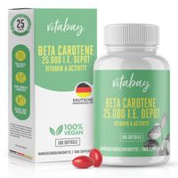 Vitabay Beta Carotin Depot 25000 I.E 180 St Kapseln, 180 stk, Vitabay