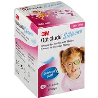 Opticlude Silicone girls midi 5,3x7 cm 2738Pg 50 St Pflaster, 50 stk, Opticlude